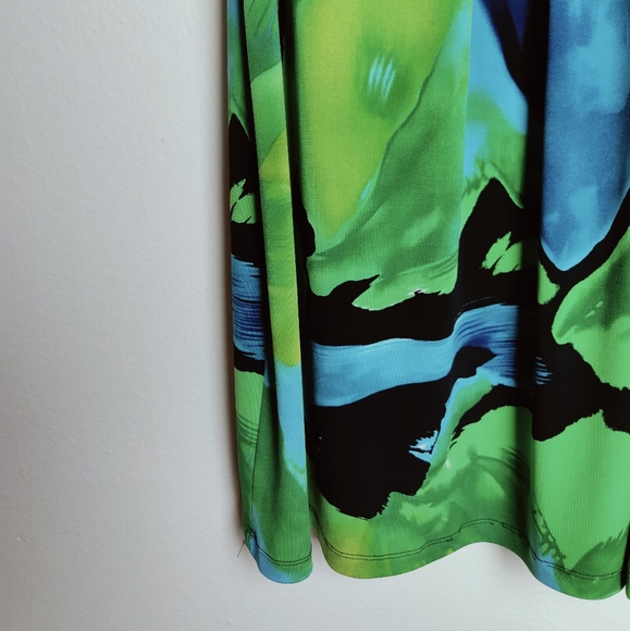 VTG Y2K En Focus Petite Shift Trapeze Dress Graphic Floral Print, Size 8P - Picture 3 of 7